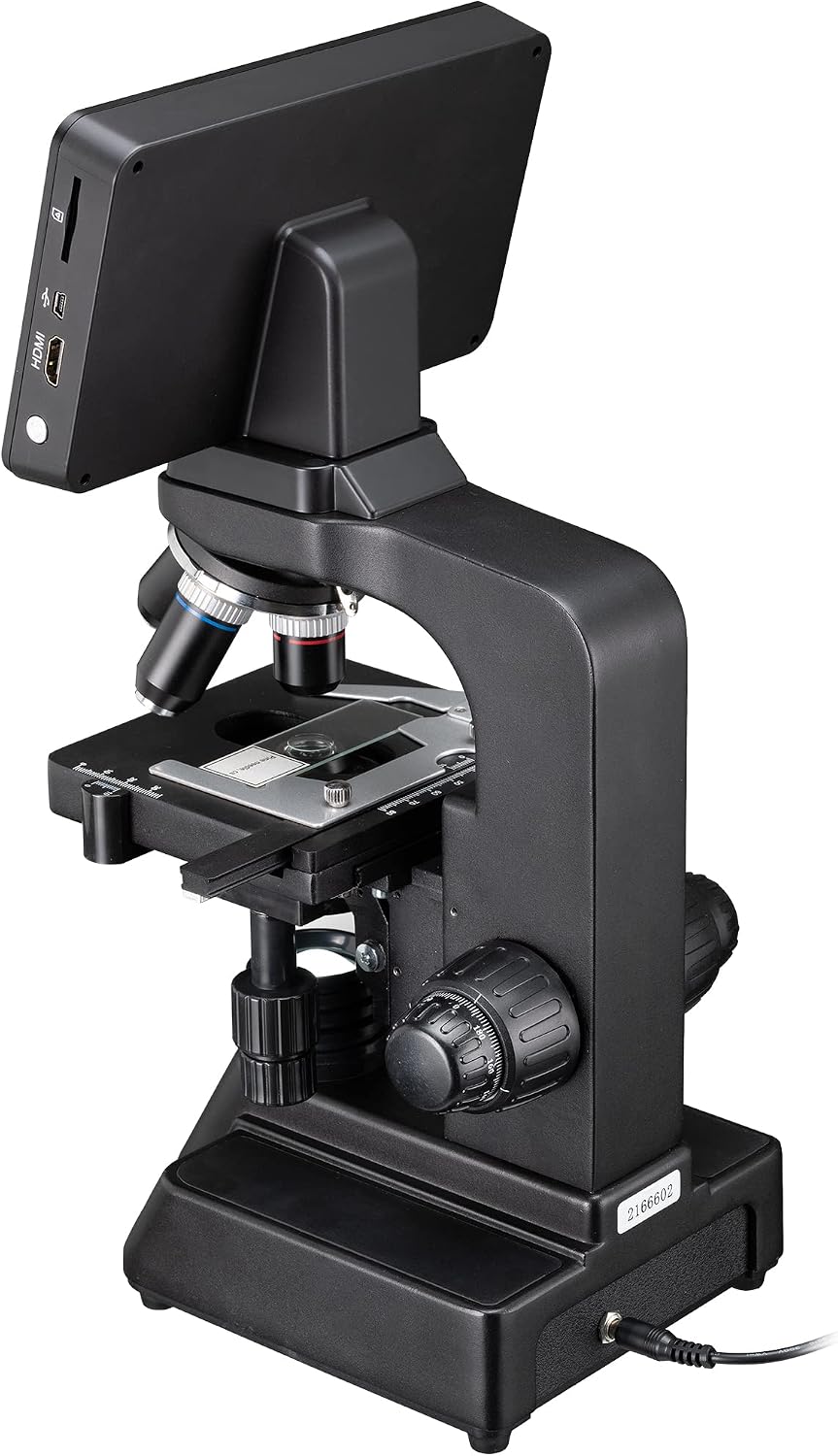 Bresser LCD-Mikroskop Researcher mit Touch-Display für 44–700-fache Vergrösserung, Kondensor, Kreuzt