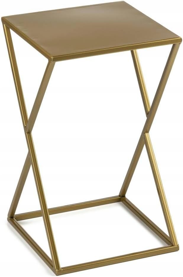 HowHomely Blumenständer Metall 40 x 24 cm - Solider und Minimalistischer Blumenhocker - Gold Pflanze