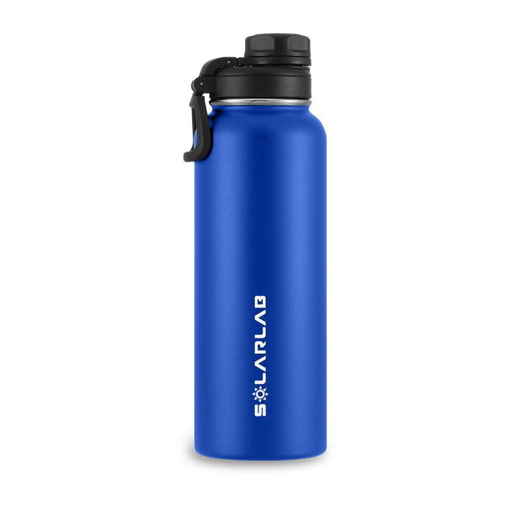 SOLARLAB Trinkflasche edelstahl - Thermoflasche Isolierflasche Thermoskanne 1l für heisse und kalte