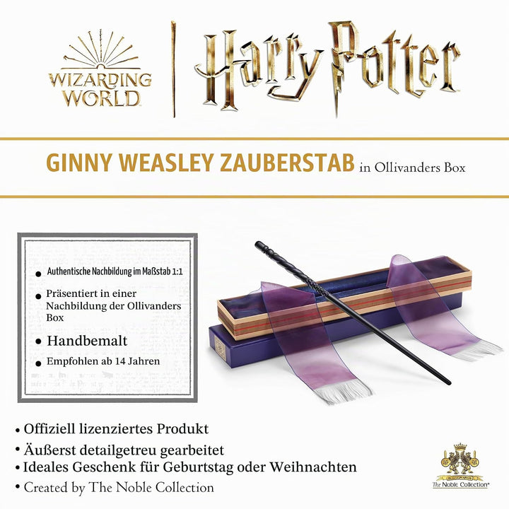 The Noble Collection Harry Potter réplique Baguette in Ollivanders Box - Ginny Weasley 36 cm