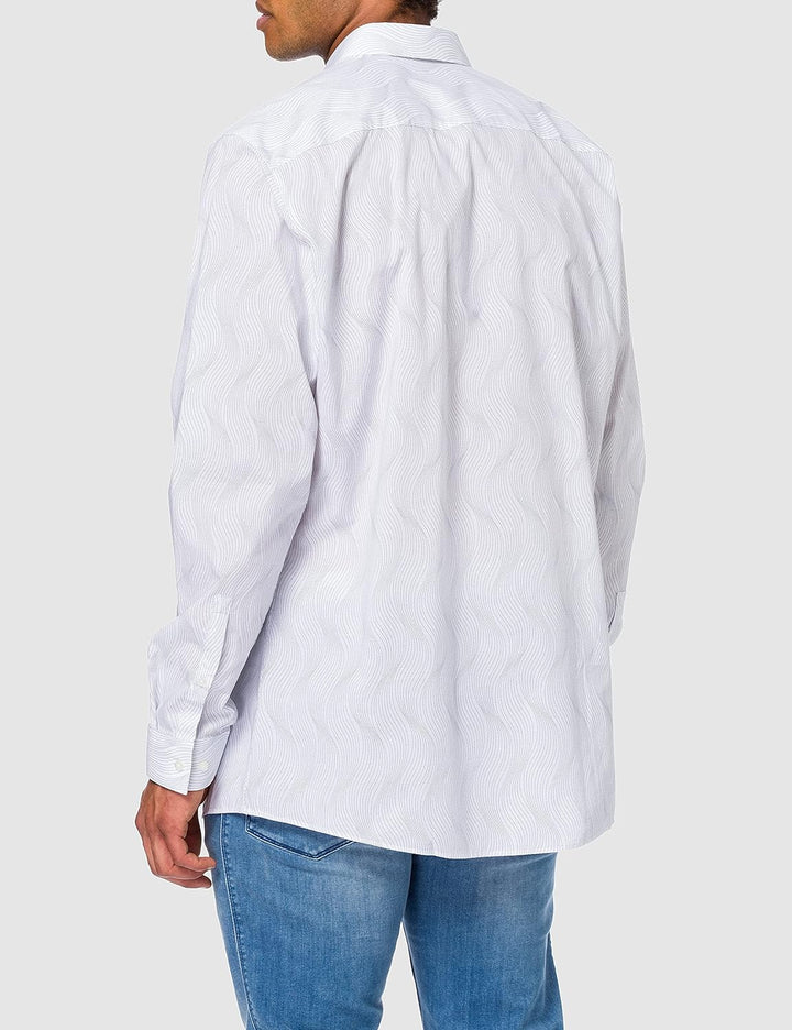 HUGO Herren Erondo 10233723 01 Hemd, Open White199, 40