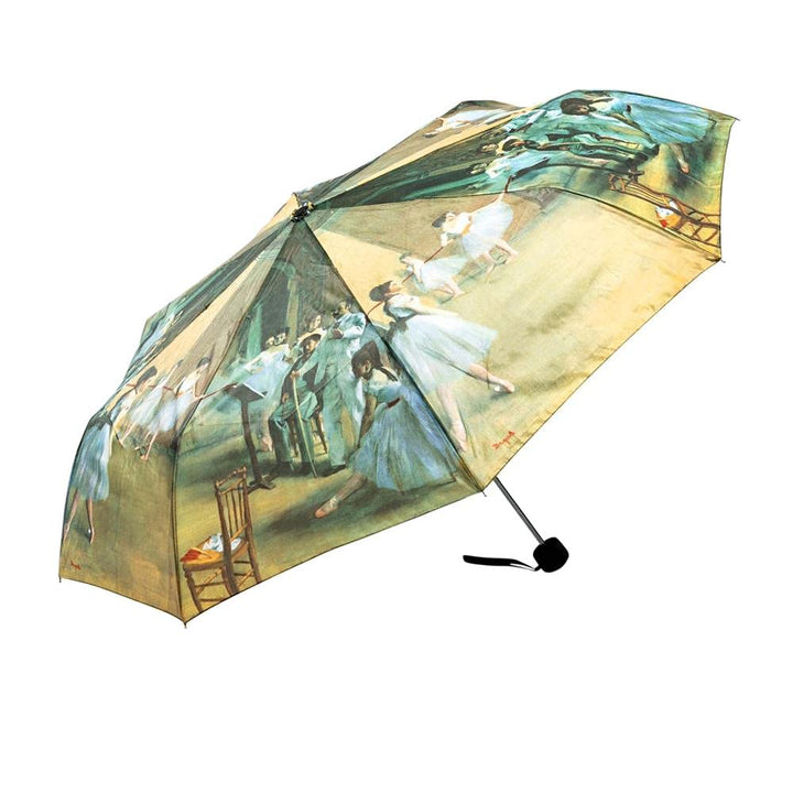 LUCKYWEATHER Regenschirm Taschenschirm Mini Damen Motiv Degas Ballet Class I Taschenschirme klein un