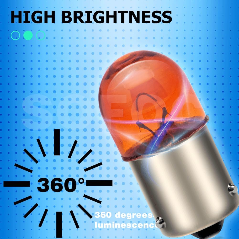 SOFOC BAU15S PY21W Lampe Amber Gelb T16 12V 10W für Auto/Motorrad Blinker Seitenmarkierungsleuchte .