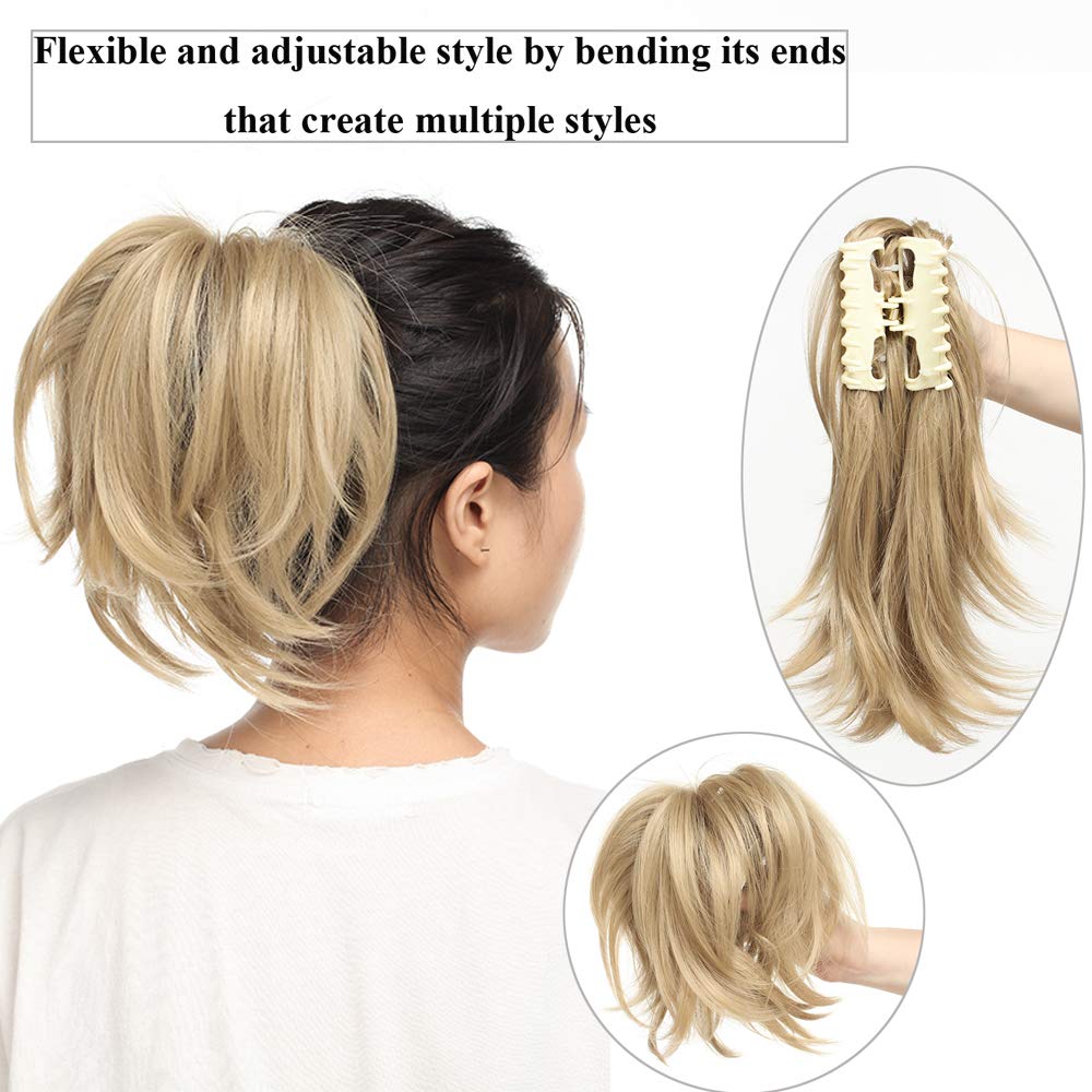 SEGO Ponytail Extension Haarteil Zopf Pferdeschwanz Haarverlängerung mit Butterfly-Klammer wie Echth