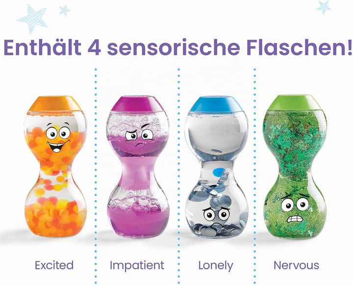 Learning Resources Äussere Deine Gefühle Sensorikflaschen, ab 3 Jahren, Emotions-Spielzeug mit 4 Fla