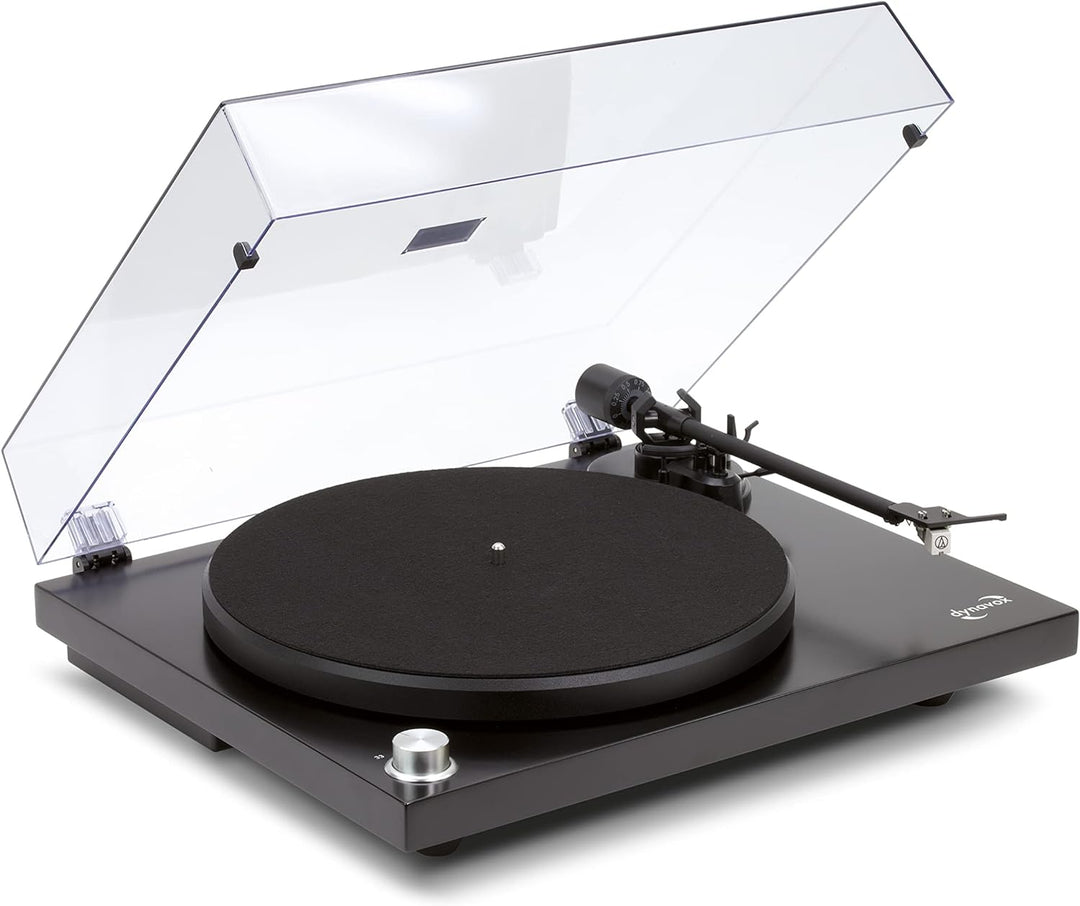 DynaVox HiFi-Plattenspieler PS-320 BT, manueller Schallplattenspieler mit Riemenantrieb, Bluetooth-S