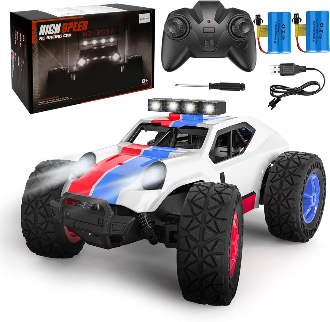 Kizeefun Ferngesteuertes Auto, 2.4Ghz 1/20 RC Auto Geländewagen 20 km/h Alle Gelände, Elektrisches S