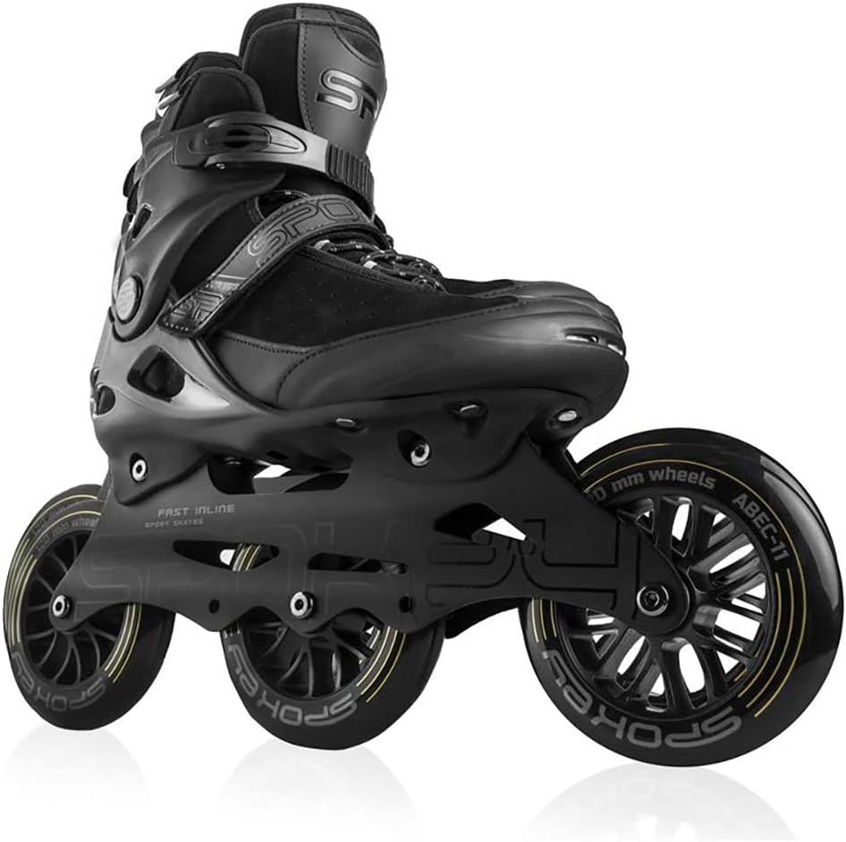 Spokey SHIFFTY PRO Inline Skates für Erwachsene bis max. Naturleder. Gewicht 100 kg, Alu-Schienen, K