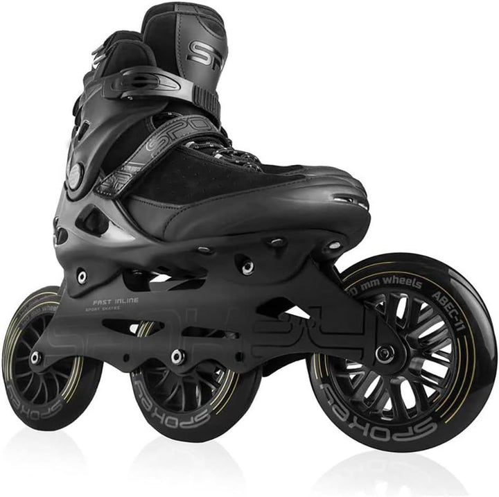 Spokey SHIFFTY PRO Inline Skates für Erwachsene bis max. Naturleder. Gewicht 100 kg, Alu-Schienen, K