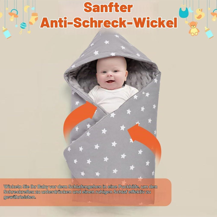 Einschlagdecke Und Strickmütze Set, Einschlagdecke Babyschale Decke Kinderwagen, universal Baby Baby