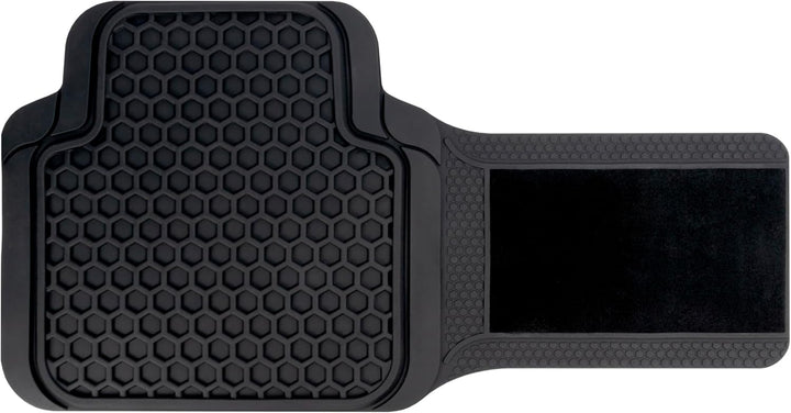 Goodyear GOD9016 Gummiteppichset, Wabenmotiv mit Klettverschlussbrücke, Schwarze BIENENWABE GUMMI SC