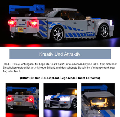 Led Licht Set Kompatibel mit Lego Nissan Skyline GT-R, Dekorationsbeleuchtungsset Compatible with Le