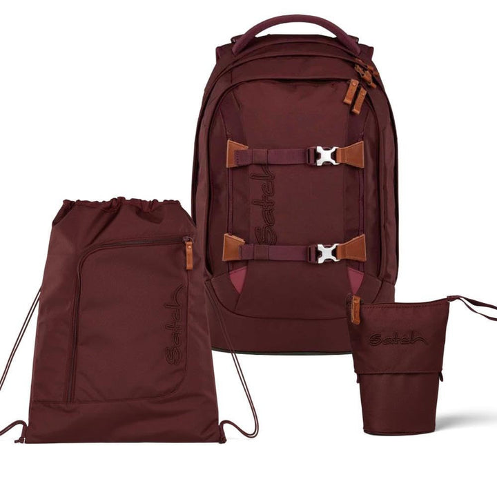 Satch Pack Pencil Slider Light Edition Schulrucksack Set 3tlg. inkl. Sportbeutel (Nordic Ruby), Nord
