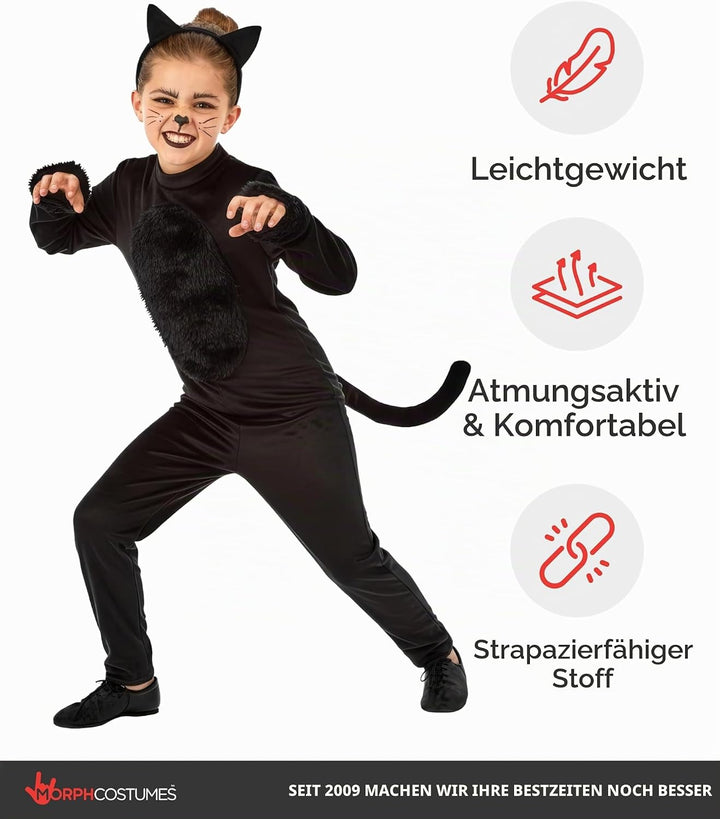 Fun Shack Katzenkostüm Mädchen, Süsses Halloween Kostüm Kinder, M