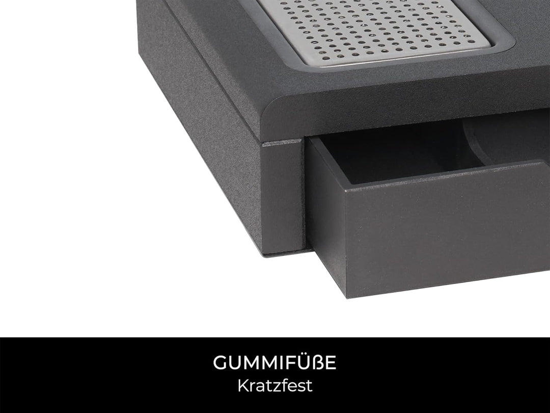 Corby Kensington Compact Drawer Willkommenstablett in Schwarz