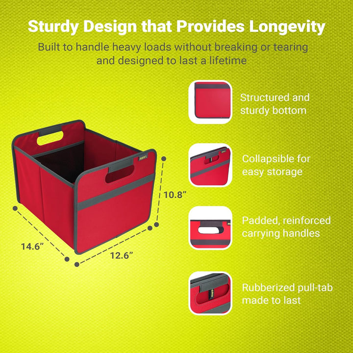 Faltbox Classic Medium Hibiskus Rot / Uni 32x37x27,5cm stabil abwischbar Polyester Premium Qualität