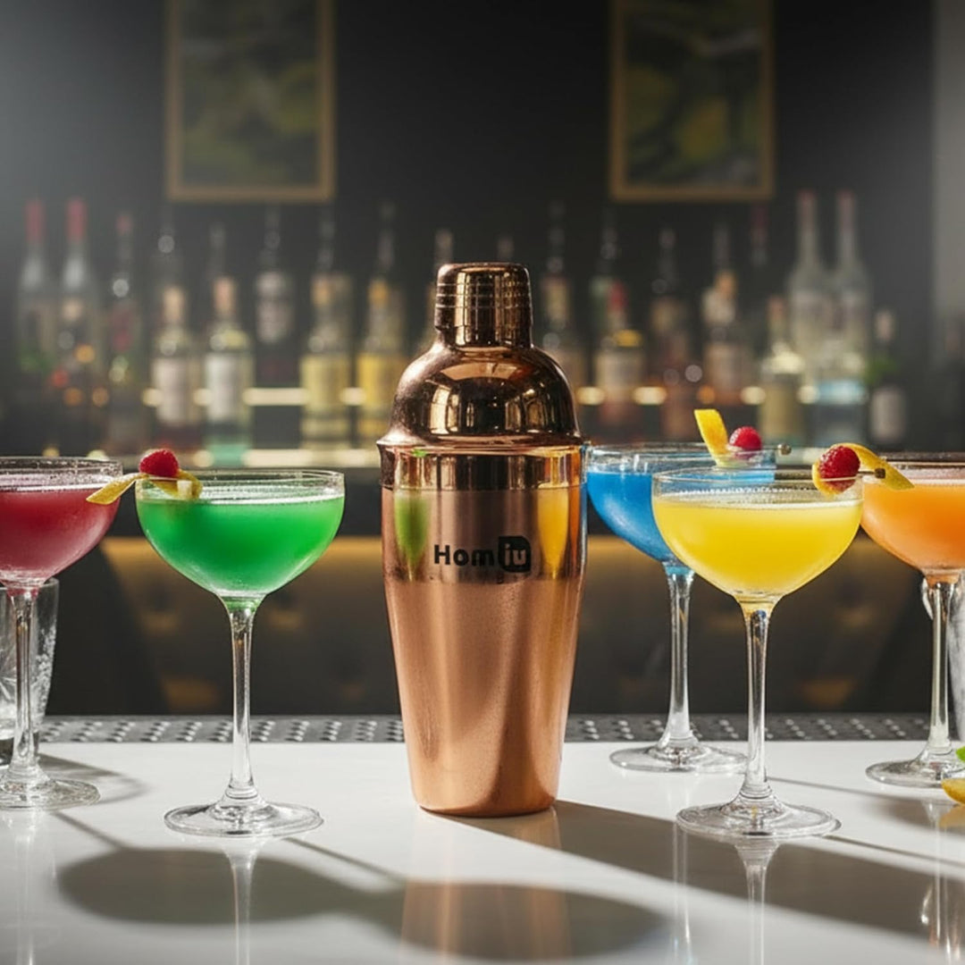 Homiu Copper Cocktail Shaker ca. 550 Milliliter Fassungsvermögen Nur von Hand waschen Cocktail Shake