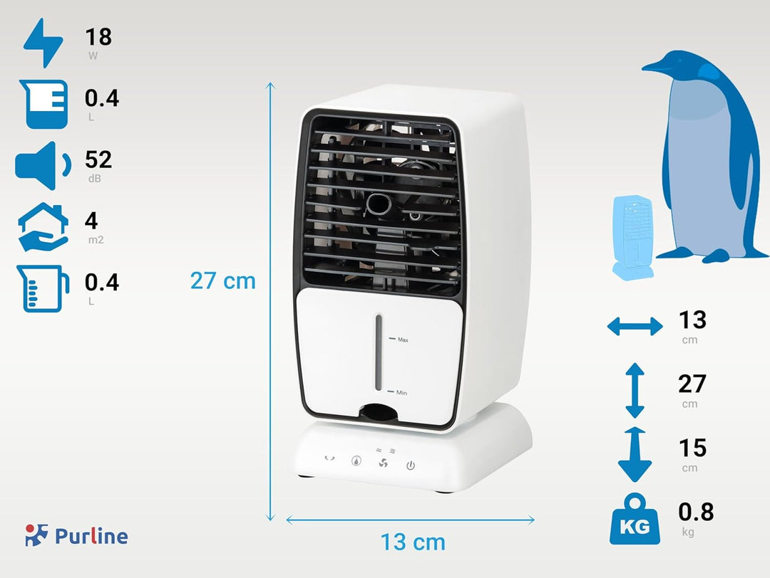 Misty T Purline Tischventilator, niedriger Stromverbrauch