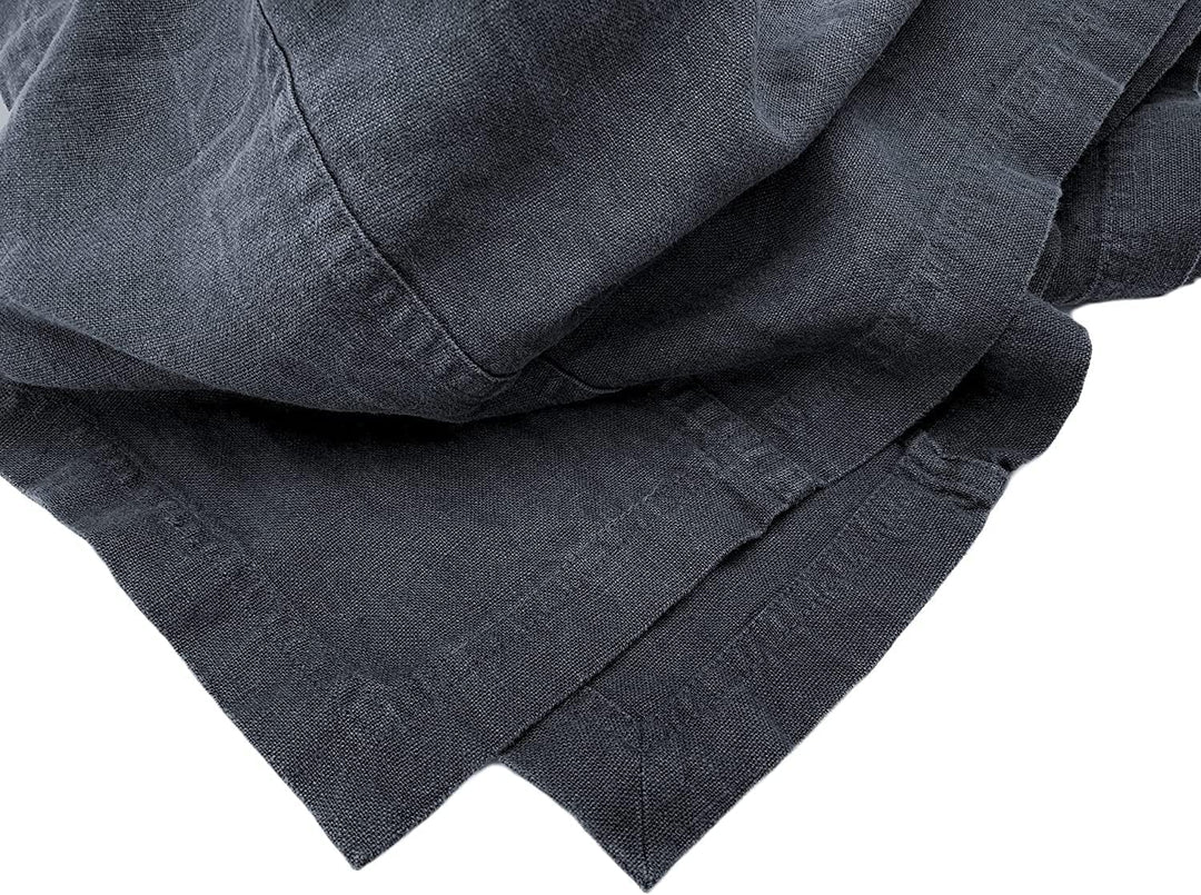 JOWOLLINA Bettüberwurf Tagesdecke Rasa aus 100% Leinen Stonewashed (Anthrazit, 250x275 cm) Anthrazit
