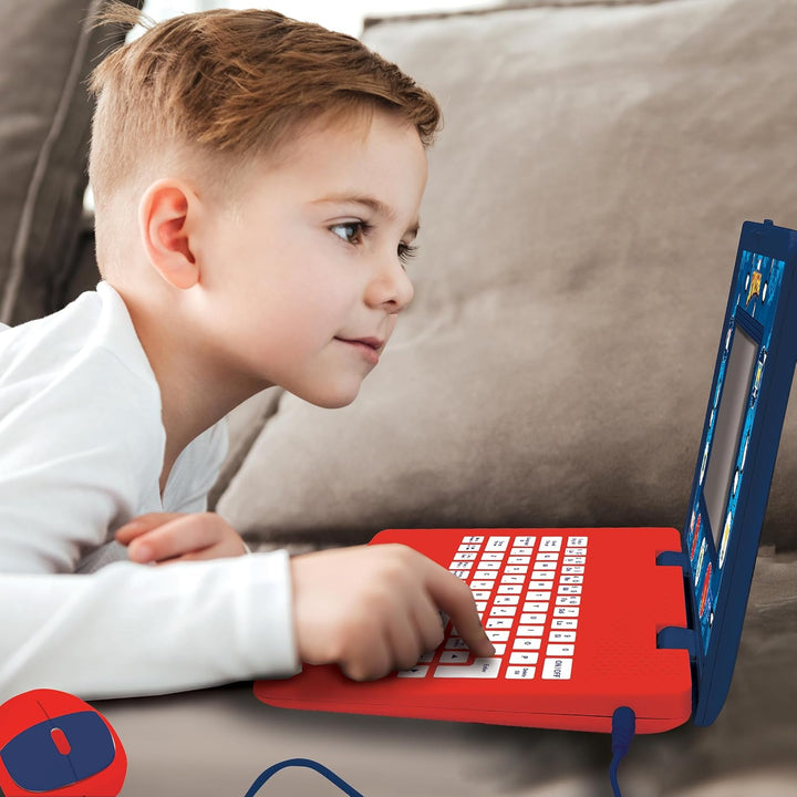 Lexibook, Spider-Man, zweisprachiger und pädagogischer Laptop Spanisch/Englisch, Spielzeug für Kinde