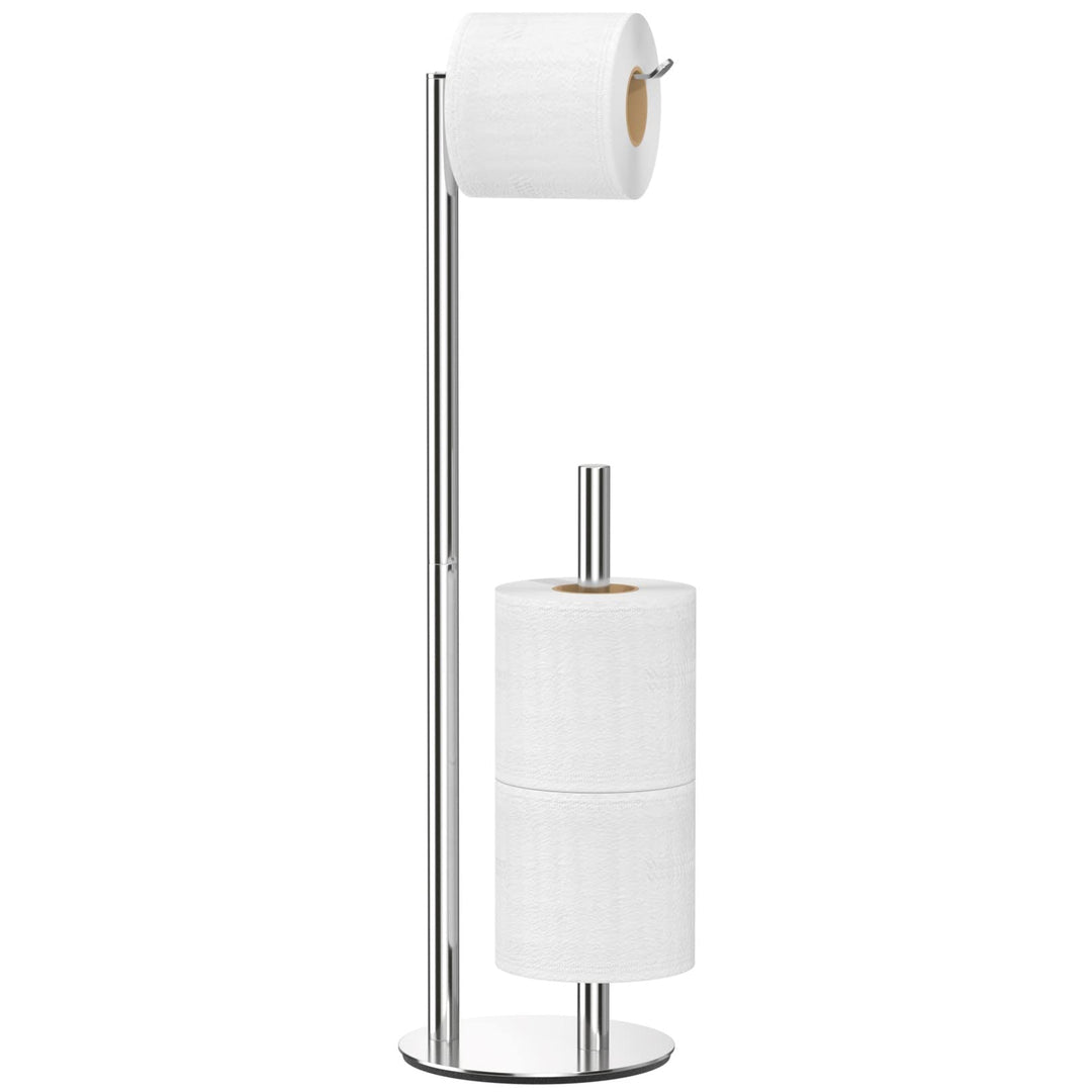 Silber Toilettenpapierhalter, freistehender Toilettenpapierhalter, Edelstahl Toilettenpapierrollenre