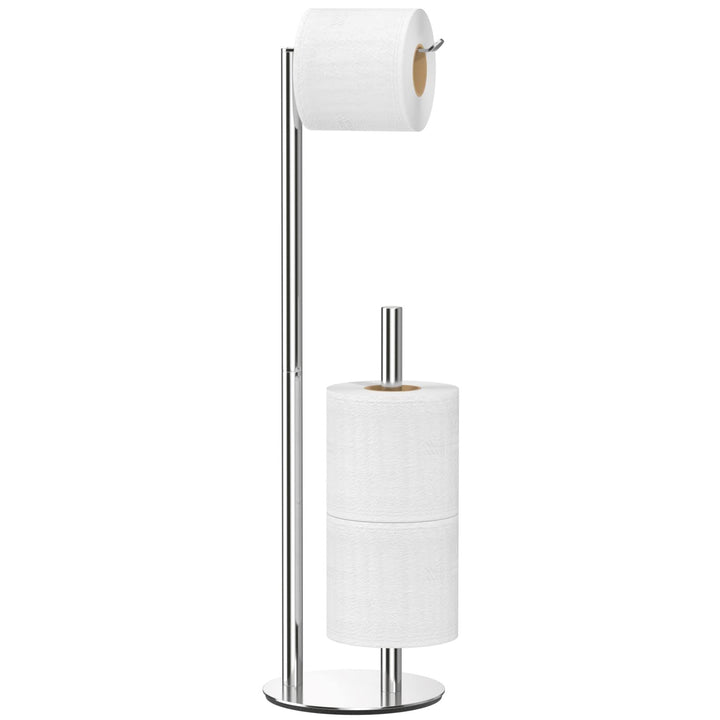 Silber Toilettenpapierhalter, freistehender Toilettenpapierhalter, Edelstahl Toilettenpapierrollenre