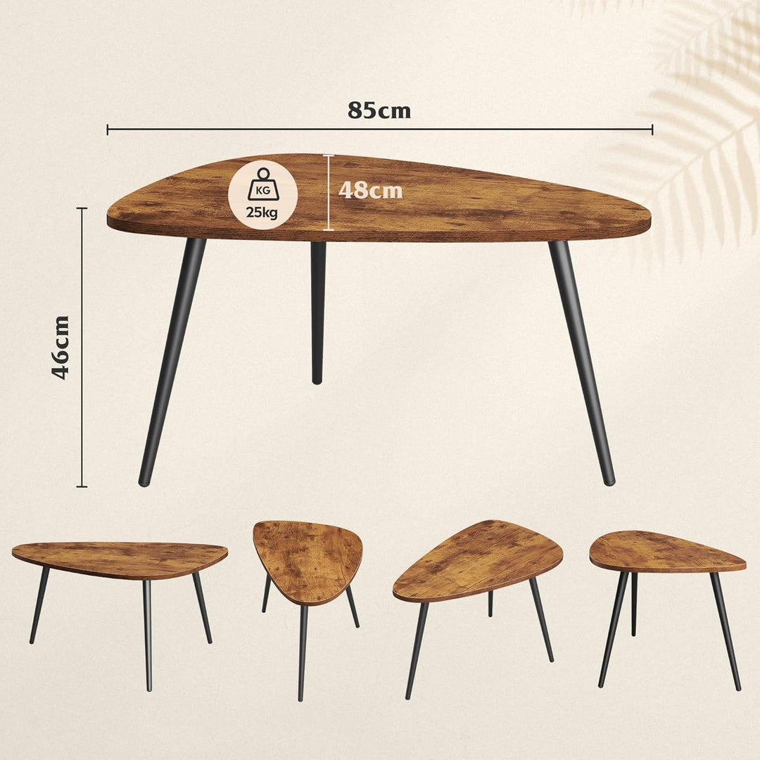 WLIVE Runder Couchtisch Weiss, Wohnzimmertisch Holz mit 2 Ebenen, Sofatisch mit viel Stauraum, für W