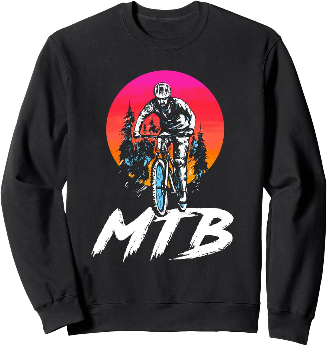 Mountain Biking Vintage Eighties Retro Mtn Biker 80s Awesome Sweatshirt