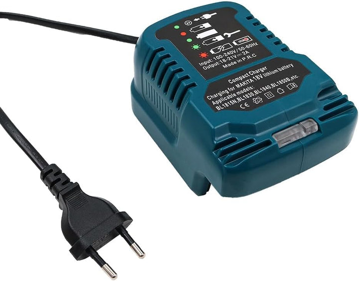 Namvo Mini-Lithium-Akku-Ladegerät für Makita 18-V-Akku, kompatibel mit BL1850B, BL1860, BL1830, BL18