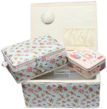 Ackermann Nähkorb-Set mit Tragegriff (1x gross und 1x mittel) + 1x kleine Accessoires-Box aus Metall