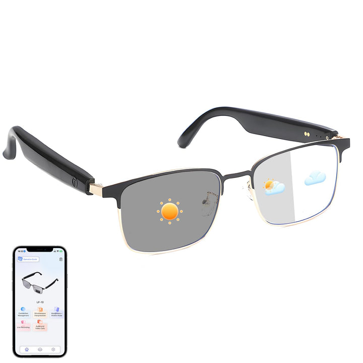 Smart Glasses mit KI-Echtzeitübersetzer (160+ Sprachen) – Polarisierte Übersetzungsbrille mit Photoc
