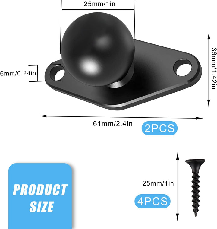 Ram Mount Arm Handyhalter Fahrrad Kugelkopf Wandhalterung Diamant Base 2 Stck 1" Handyhalterung zum