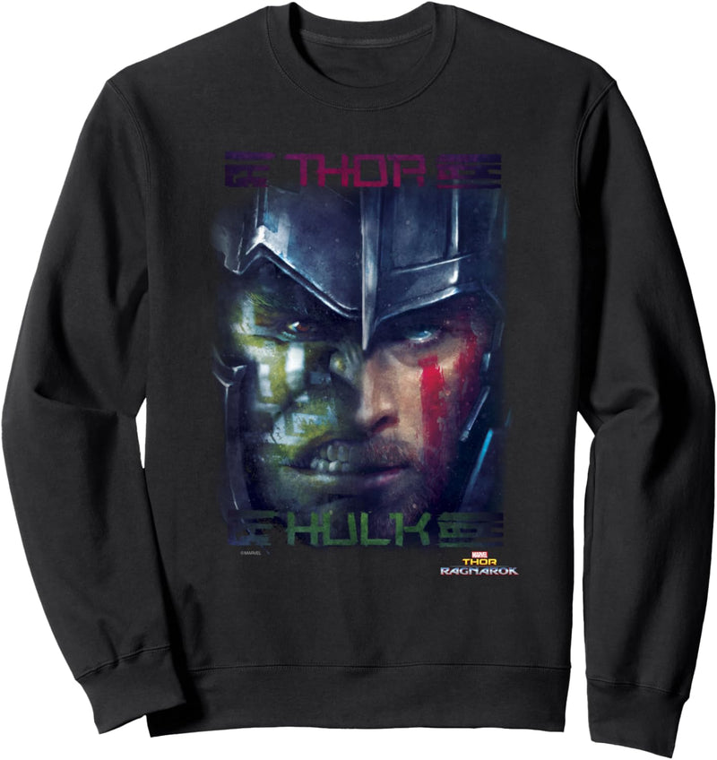 Marvel Thor: Ragnarok Thor And Hulk Split Face Poster Sweatshirt