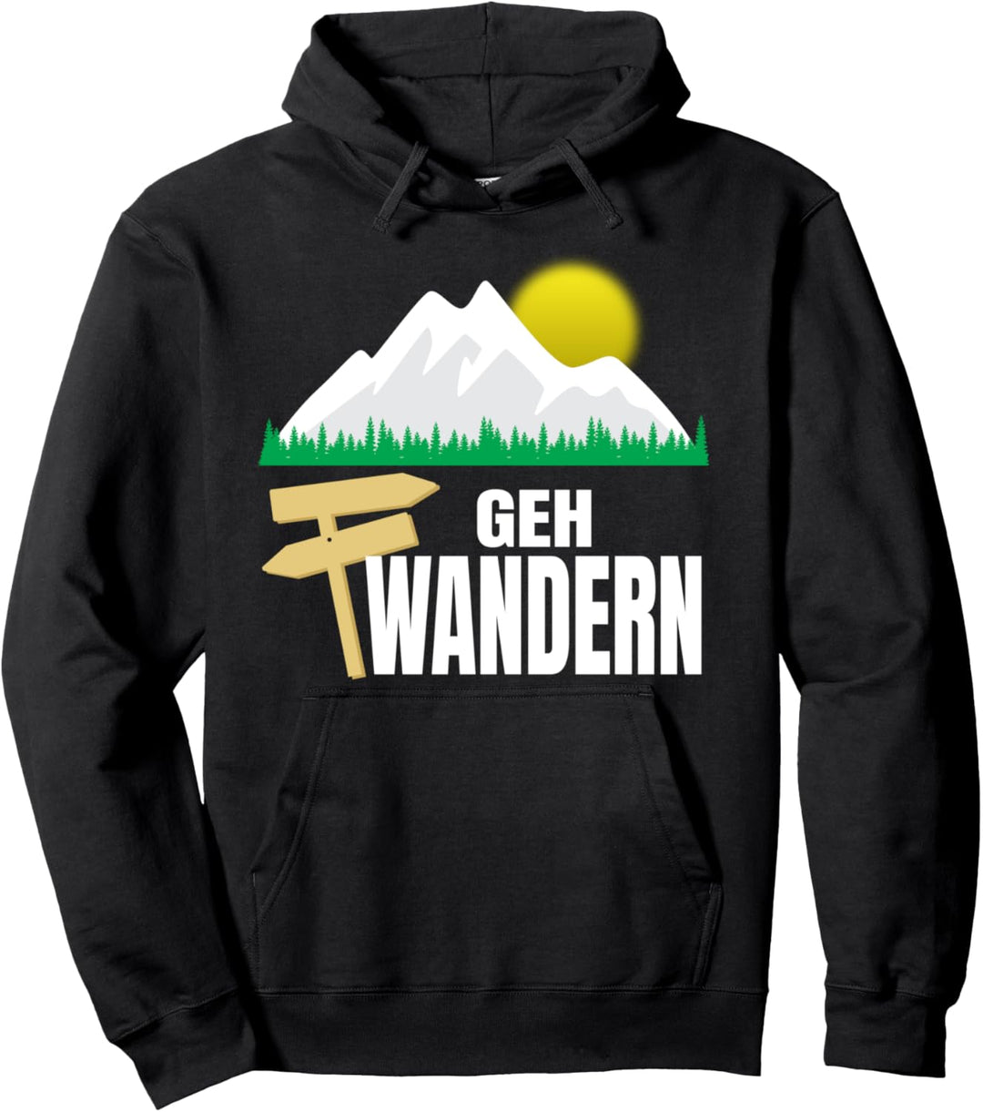 Wandern Bergsteigen Berge Wald Geschenk Hoodie Pullover Hoodie