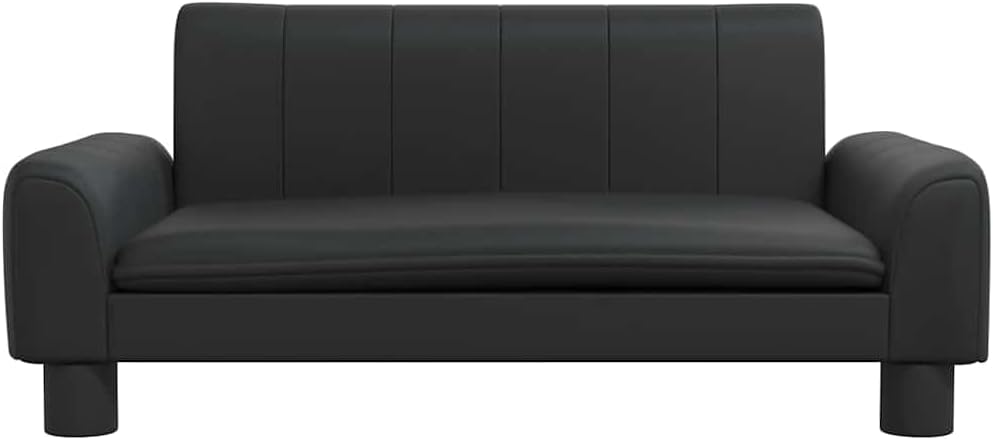 vidaXL Kindersofa Schwarz 70x45x30 cm Kunstleder 70 x 45 x 30 cm Schwarz, 70 x 45 x 30 cm Schwarz
