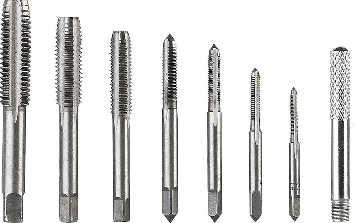 AGT Gewindeschneider: Bohrer- &amp; Gewindebohrer-Set für Metall &amp; Kunststoff, HSS-G, 15-teilig (Gewinde