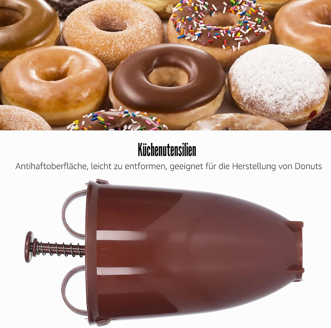 01 Donut Maker, manuelles Küchenwerkzeug zum einfachen Herauslösen von Donuts (braun), Braun