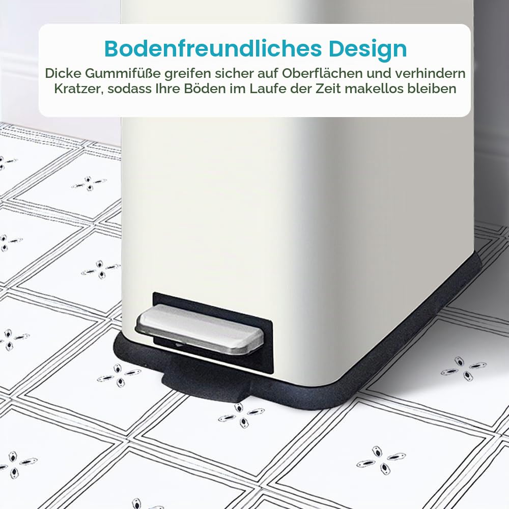 Mülleimer Küche, 30 Liter Abfalleimer, Rechteckig Tretmülleimer，Küchenmülleimer mit Softclose-Deckel