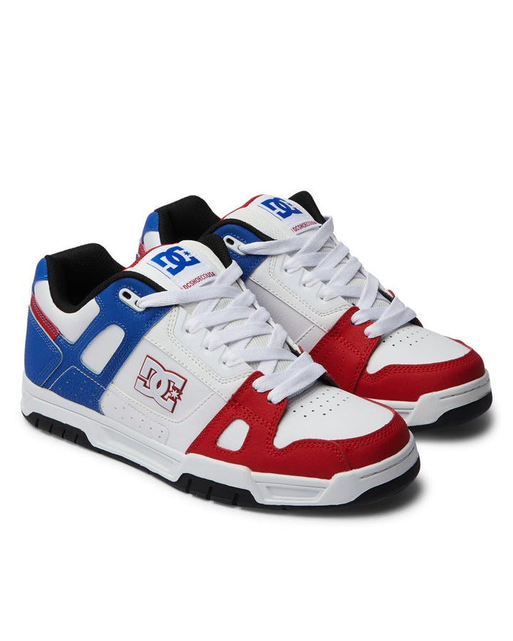 DC Shoes Herren StagSneaker 44 EU Red White Blue, 44 EU Red White Blue