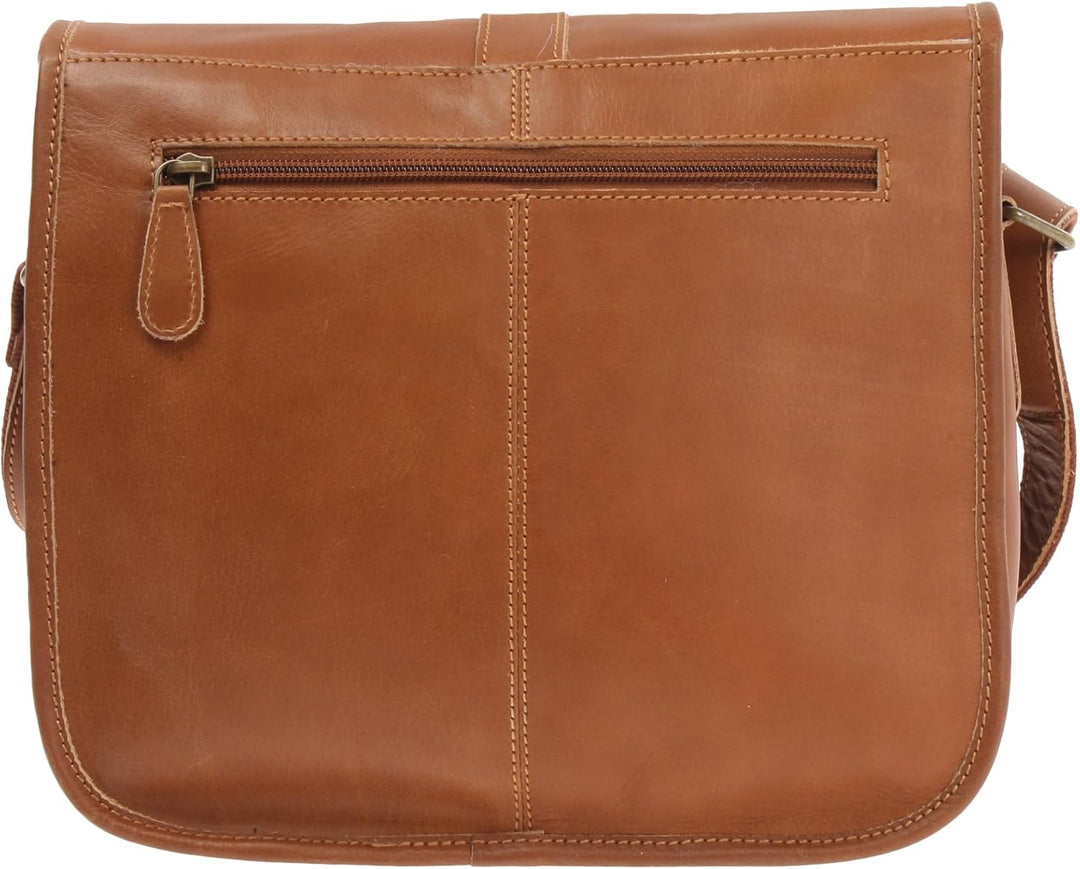 LECONI Umhängetasche Schultertasche für Damen Freizeittasche aus Büffelleder Damentasche Ledertasche
