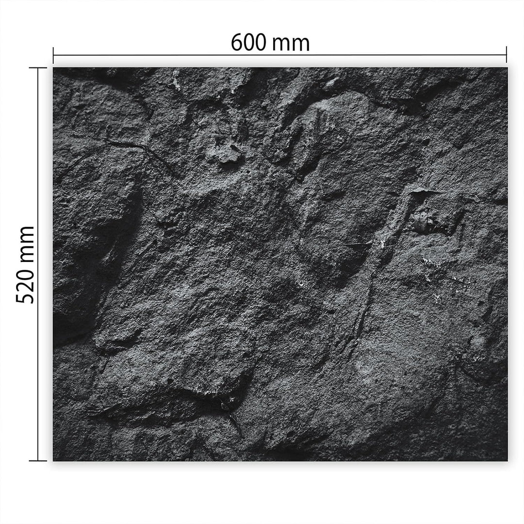 SmartDecoration Herdabdeckplatte Ceranfeldabdeckung aus Glas 60x52 cm Einteilig Motiv "Granitstein"