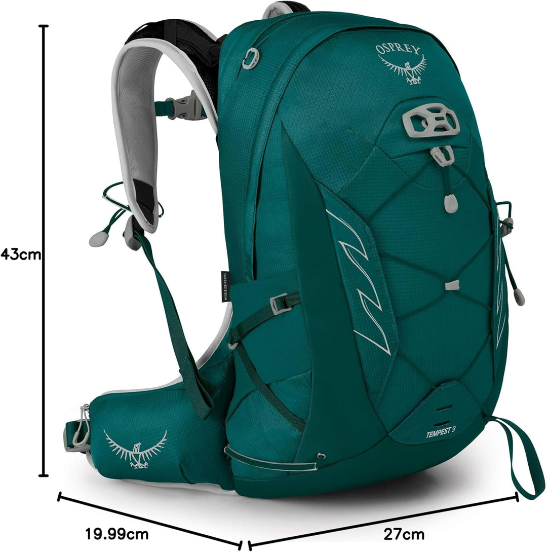 Osprey Tempest 9 Wanderrucksack für Frauen Jasper Green WXS/S, Jasper Green WXS/S