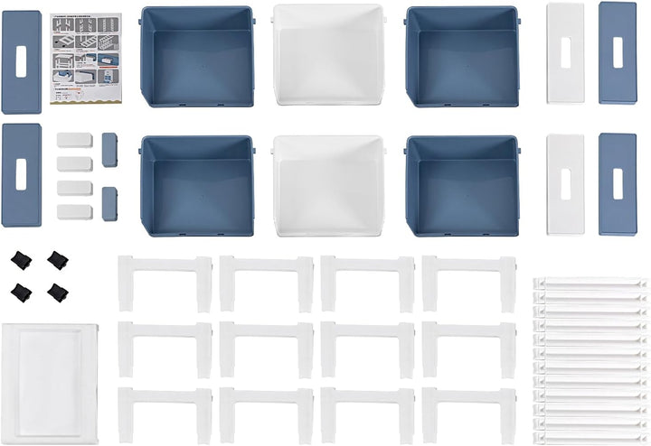 6 Schublade Desktop Organizer Schubladenschrank Kunststoff mit Rollen Schubladenbox aus Kunststoff A