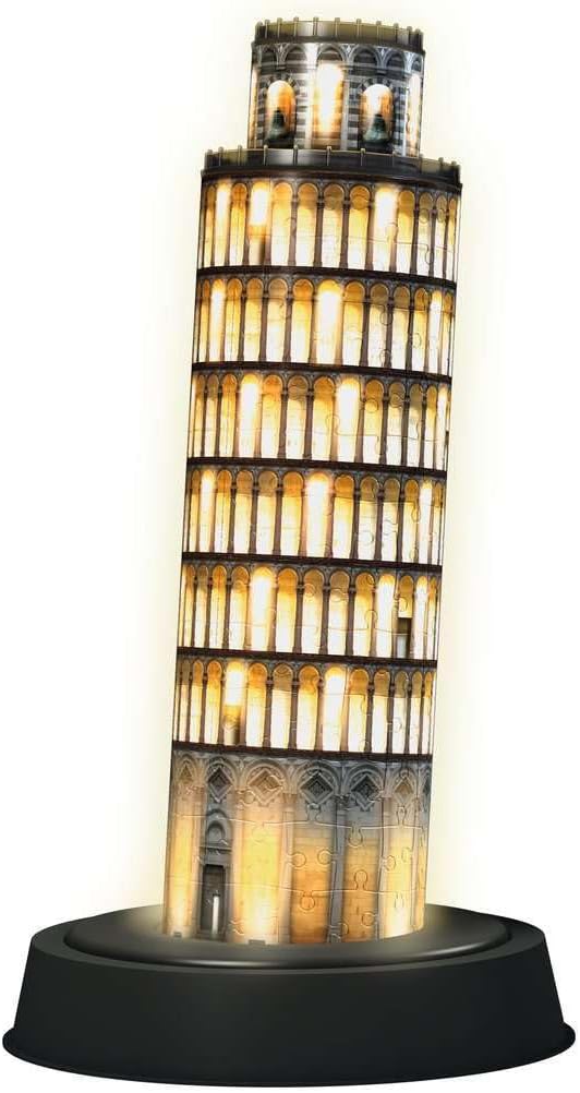 Ravensburger 3D Puzzle Schiefer Turm von Pisa bei Nacht 12515 - leuchtet im Dunkeln - 216 Teile - ab