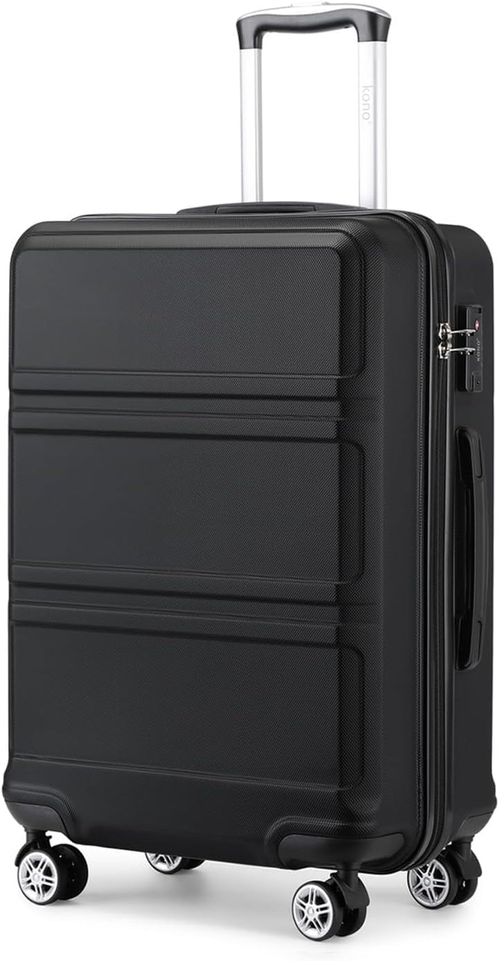 KONO Koffer &amp; Trolleys Mittelgross 24 Zoll Leicht ABS+PC Hartschalenkoffer mit TSA-Schloss Reisekoff