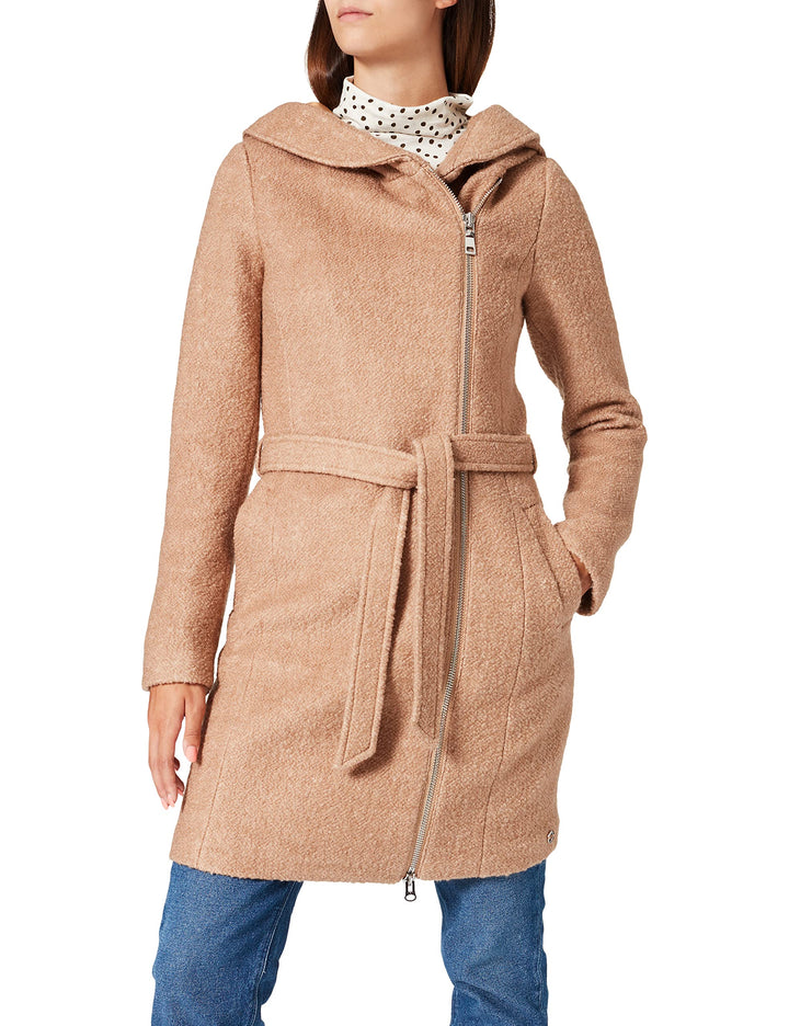 s.Oliver Kapuzenmantel aus flauschigem Wollmix 38 Brown 84w2, 38 Brown 84w2