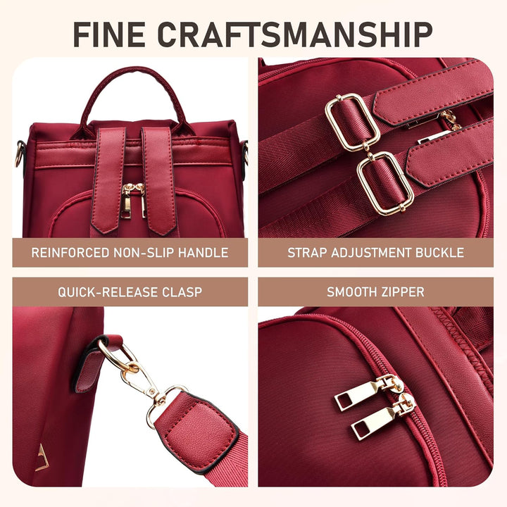 shepretty Wasserdichter Diebstahl-Rucksack für Damen 3-8864rot, 3-8864rot