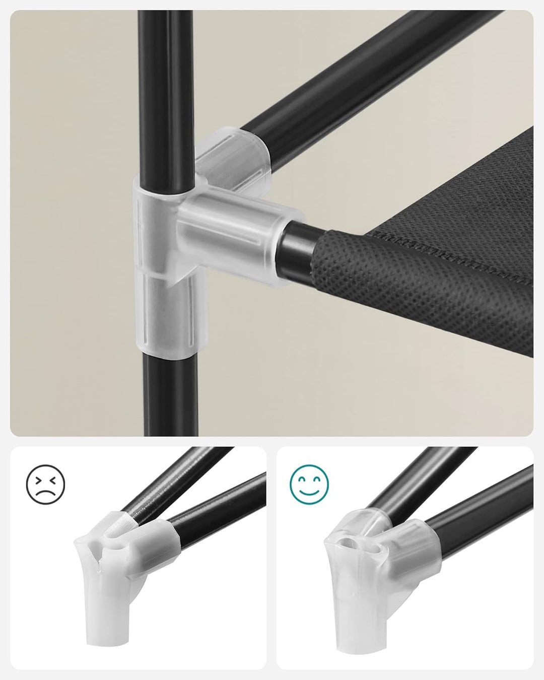 SONGMICS Schuhregal mit 10 Ebenen, 28 x 88 x 160 cm, Schuhschrank, Schuhaufbewahrung, mit staubdicht