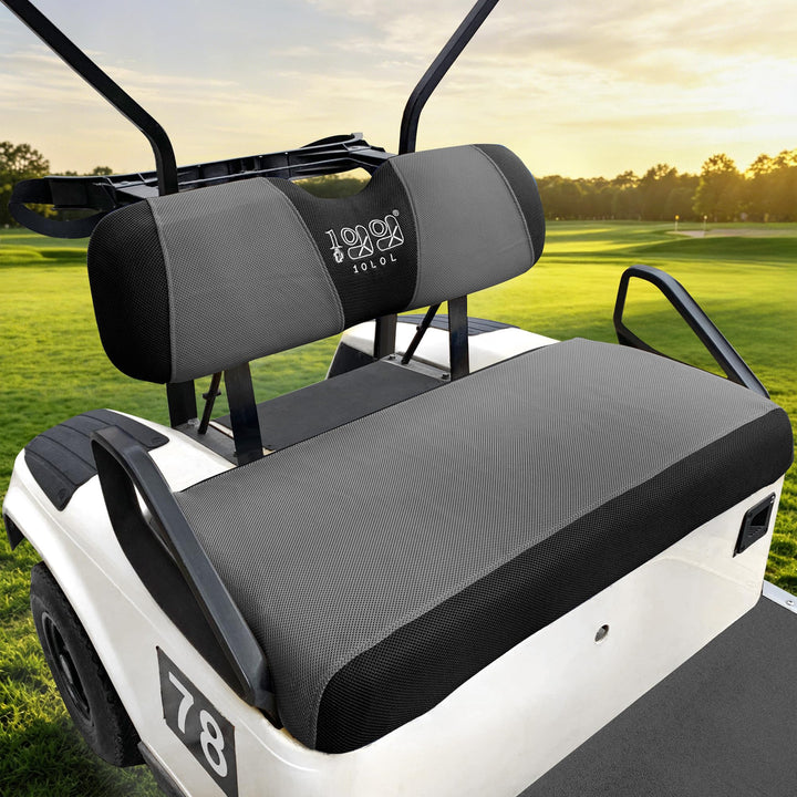 10L0L Golfplatzgeräte,Golfmobil-Zubehör,Golfwagen-Sitzbezug Komplettset für Vordersitze, Polyester-B