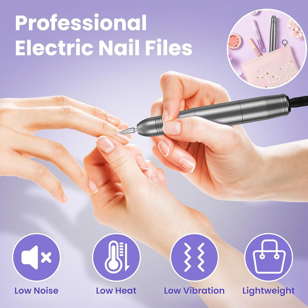 Nagelfräser, Nagelfräser für Gelnägel, Elektrische Nagelfeile 20000 u/Min Verstellbare Geschwindigke